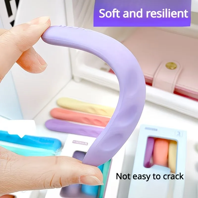 3pcs Colored Macaron Hole Eraser Pencil Eraser Cleaning Traceless Eraser Set