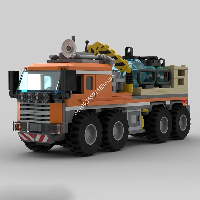 388 Uds. MOC Transporter camión de carga ártico ciudad ingeniería modelo bloques de construcción ladrillos apilables juguetes creativos regalo para niños Diy