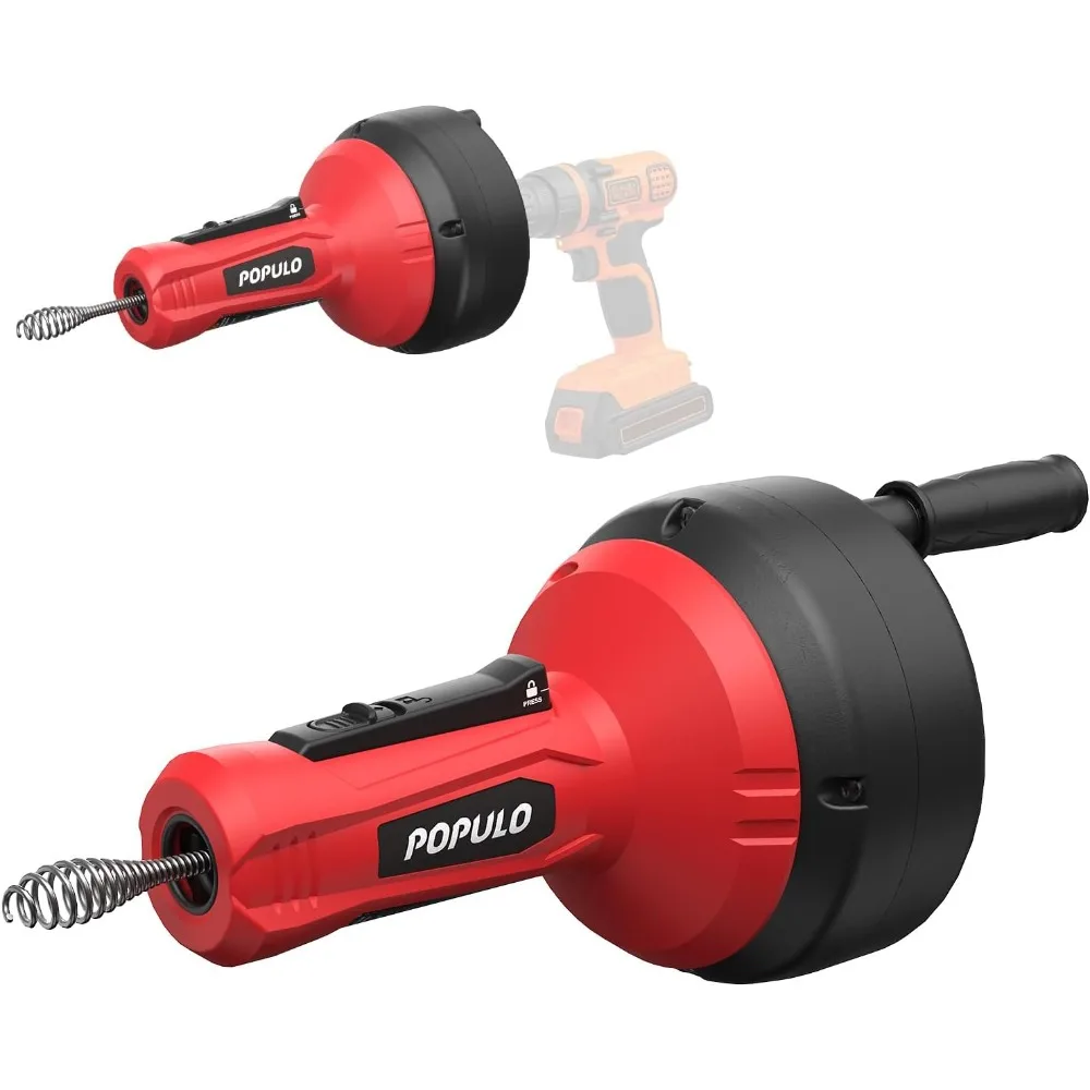 

Сливной шнек, сантехническая змея с автоматической подачей для очистки сливной трубы раковины 3/4 "-2", для душа, ванны, кухни, раковины