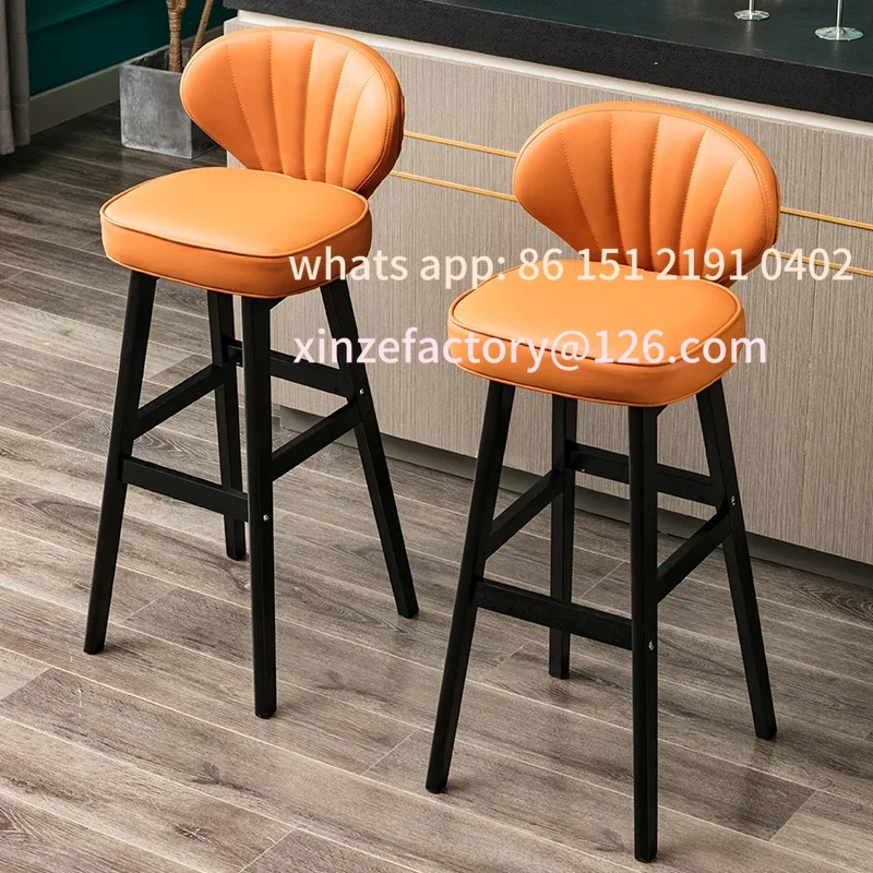 Customizable Bar Chair Light Luxury Comfortable Back Ergonomic Home Restaurant