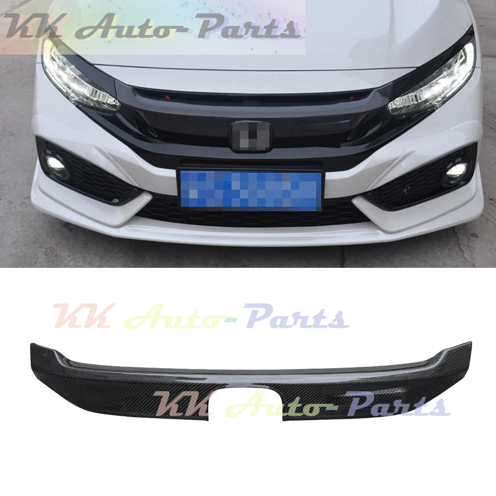 

For Honda CIVIC FC1 FK7 FK8 10TH Carbon Fiber Front Bumper Grille Grills 2016 UP Auto Tuning