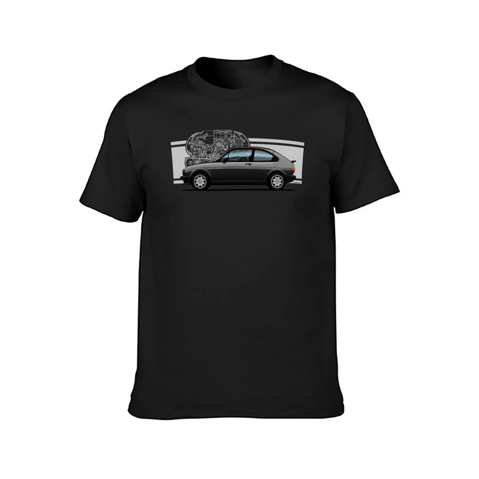 My drawing of the iconic transparent tapered Italian classic car designed by Giugiaro (for dark backgrounds) T-Shirt