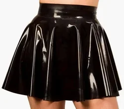 Latex Rubber Gummi Schwarzer Puffrock Sexy Cosplay Kleid Dress Skirts XS-XXL Masquerade ball