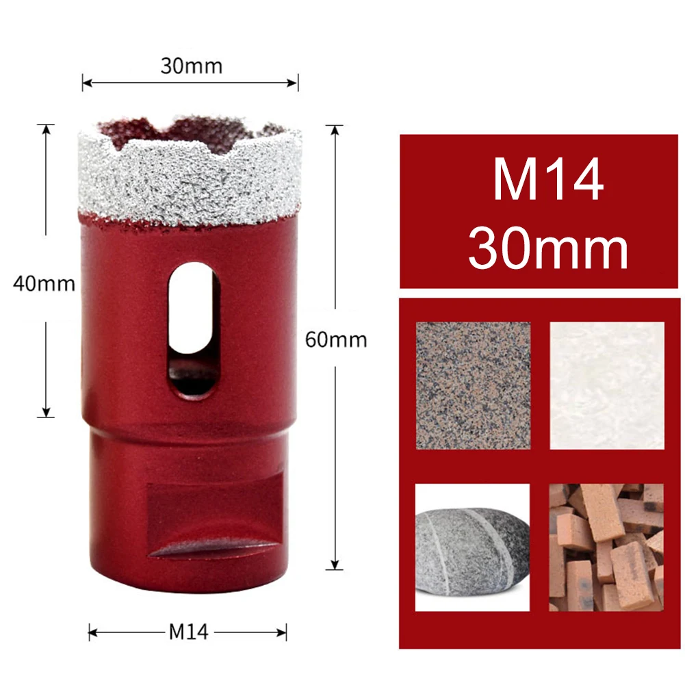 1pc 6-68mm Dry Diamond Drill Bit M14 Dry Diamond Drill Bits For Angle Grinder Porcelain Granite Tile Glass Ceramic Saw Drill Bit