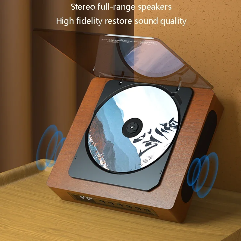 Classic Retro CD Player Fever-grade HIFI Album Player Two-way Bluetooth Portable All-in-one Walkman Supports Remote Control