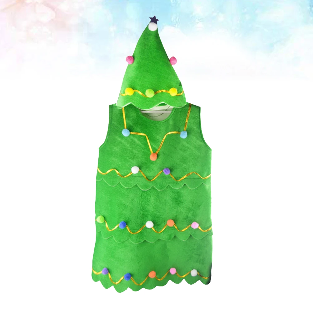 

Christmas Tree Costume Suit Dress Up Outfit For Kids Boys Girls Holiday Party Masquerade Cosplay Stage Performance Stretchy