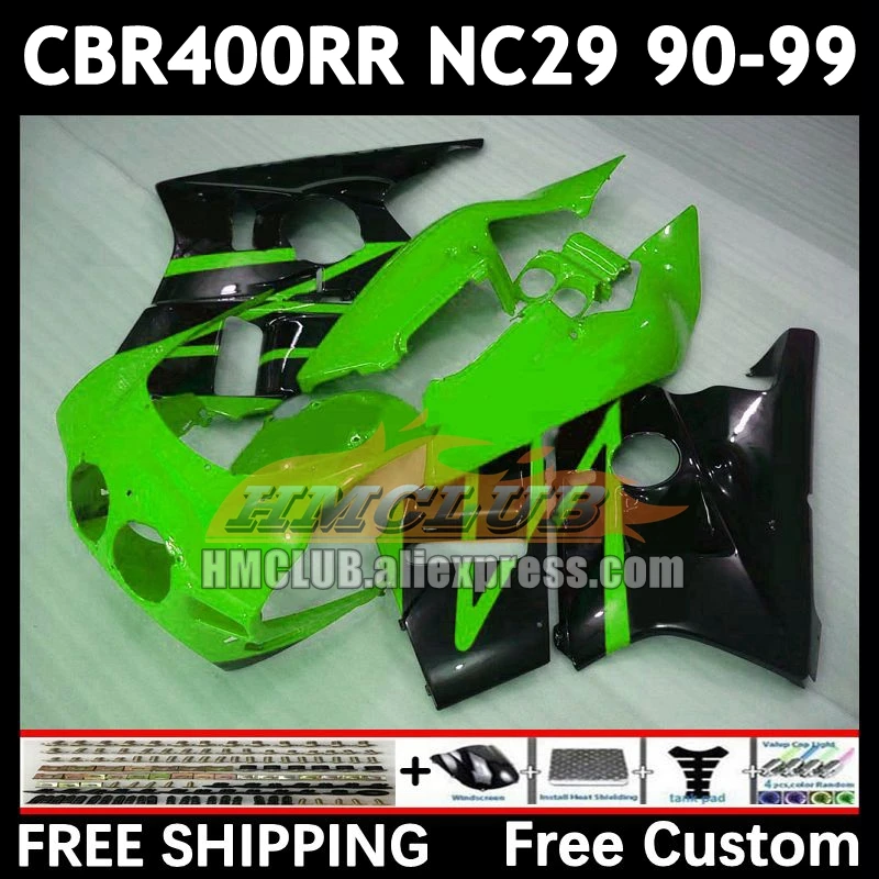 OEM Bodys For HONDA CBR400 CBR 400 green black RR 400RR 1990 1991 1992 1993 1994 105No.127 CBR400RR NC29 95 96 97 98 99 Fairing