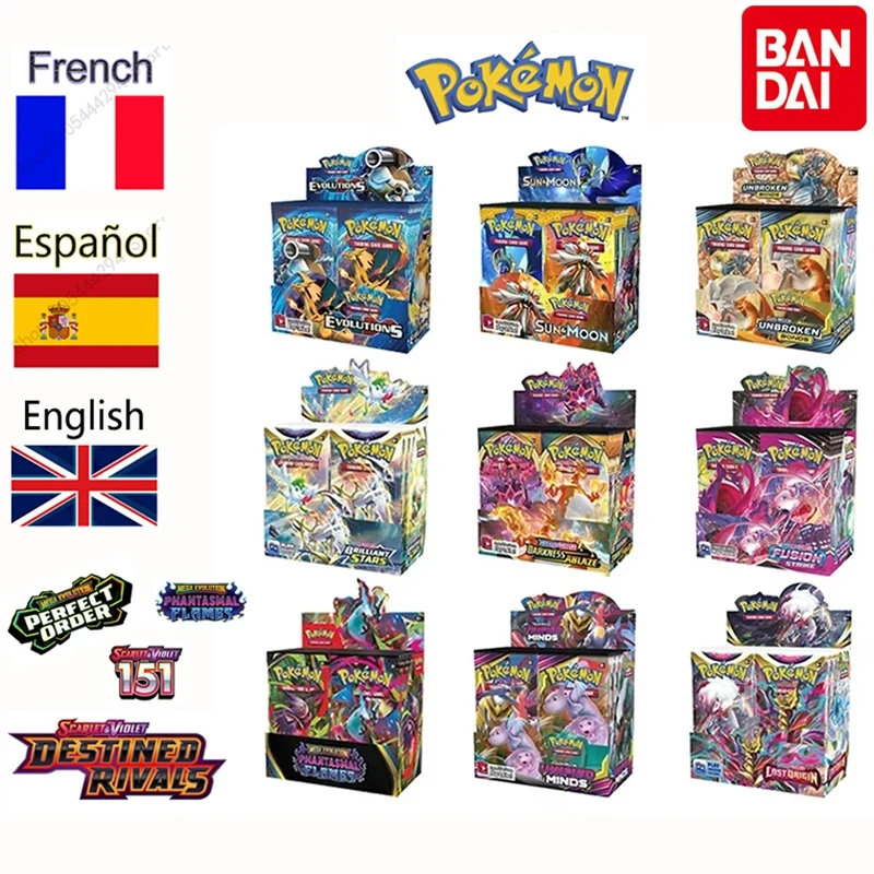 360 Stück Pokemon-Sammelkarten Evolutions Mega Evolution Sun&Moon Team Up Hidden Fates 151 Sammelkarten in englischer Ausgabe