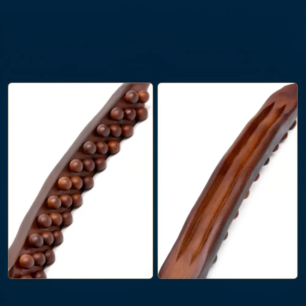 Beech Wood Meridian Roller Stick Carbonized Manual Massage Tool For Full Body Scraping Deep Muscle Relaxation Care