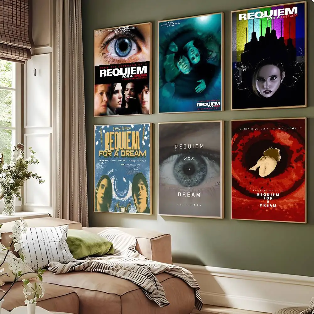 Requiem For A Dream Vintage Posters Sticky Whitepaper Prints Posters Artwork Posters Wall Stickers