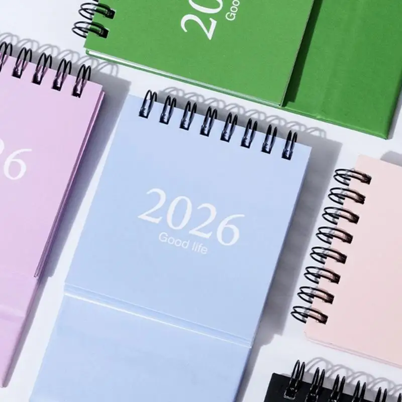 

X6HA 2026 Desk Calendar Twin-Coil Binding 19 Month Runs from Jan 2026 to Jul 2027