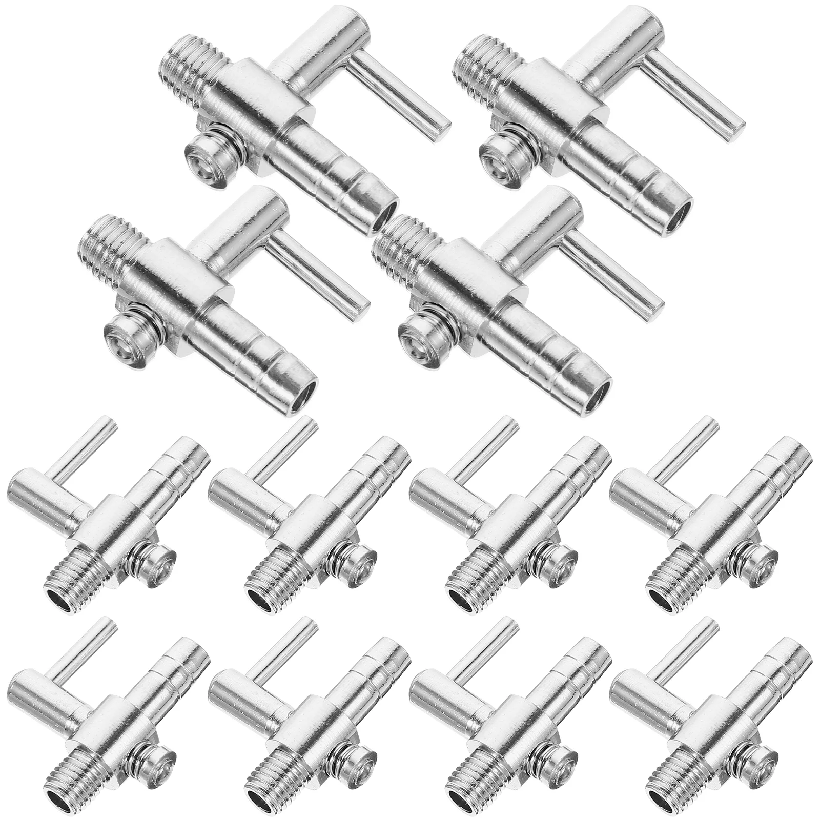 

30 PCS Oxygen Tube Distributor Air Pump Flow Lever Stainless Steel Filters Valve