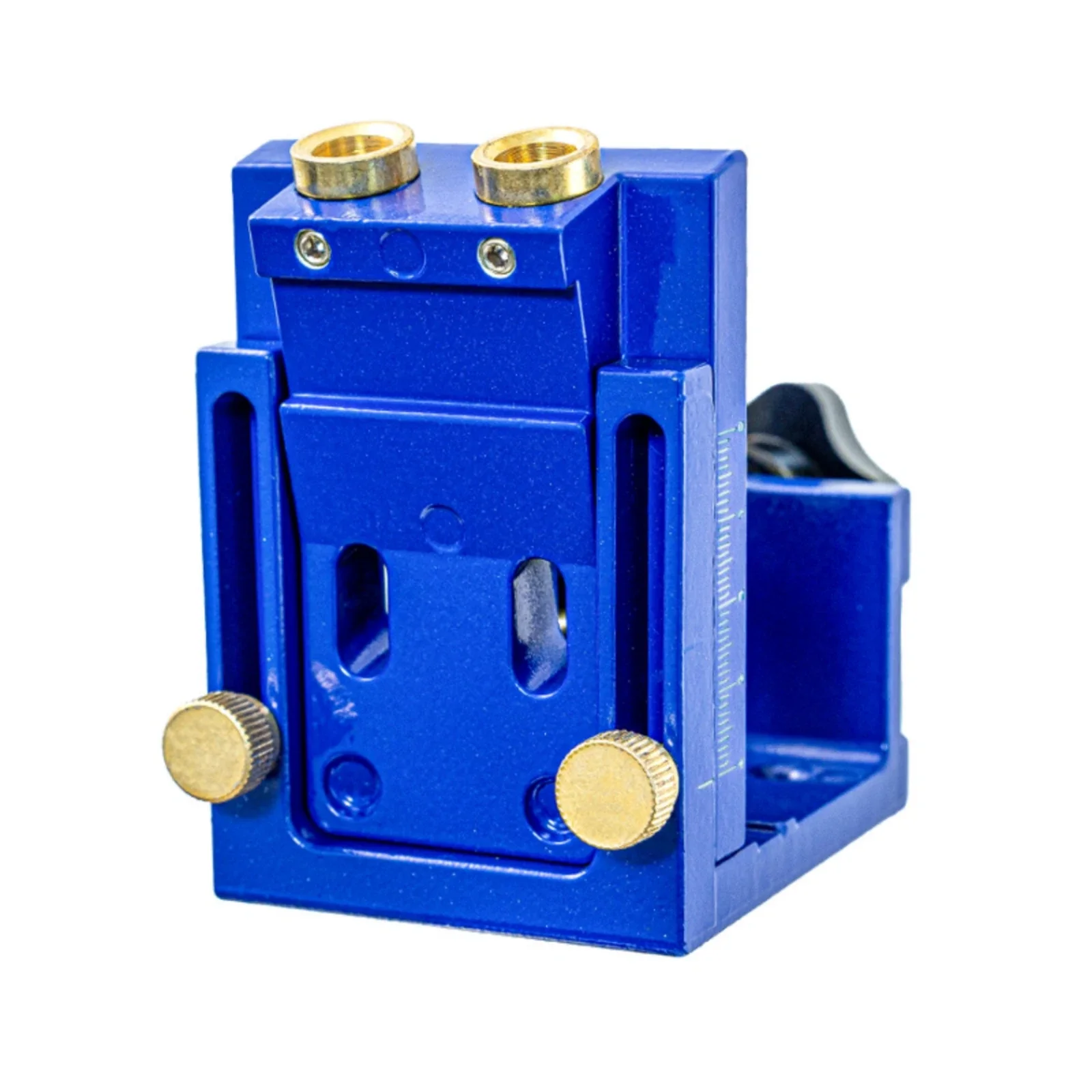 yesAngled Hole Finder Aluminum Alloy Adjustable Hole Finder L-Shaped Drill Guide Brass Bushings Carpentry Aid 9 Mm
