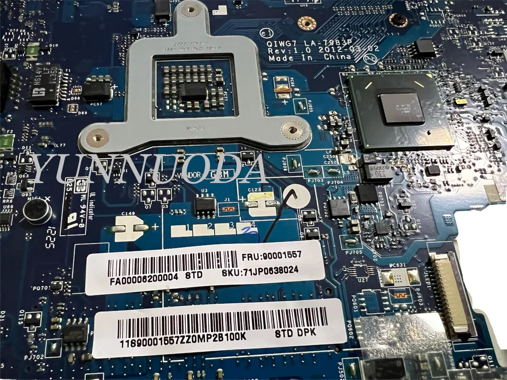 Imagem -03 - Placa-mãe do Portátil Lenovo Ideapad G780 La7983p Hm76 Fru 9000155 Qiwg7 Testado Bom