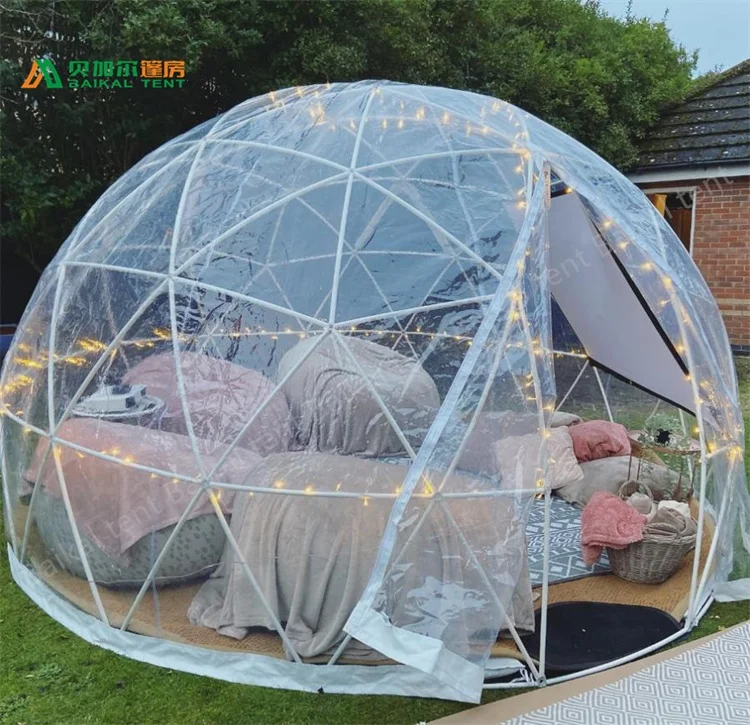Outdoor Tents 3.6M  Geodesic Dome Transparent Cheap Price  Igloo Dome Tent with Winter Summer Cover  for Event Party