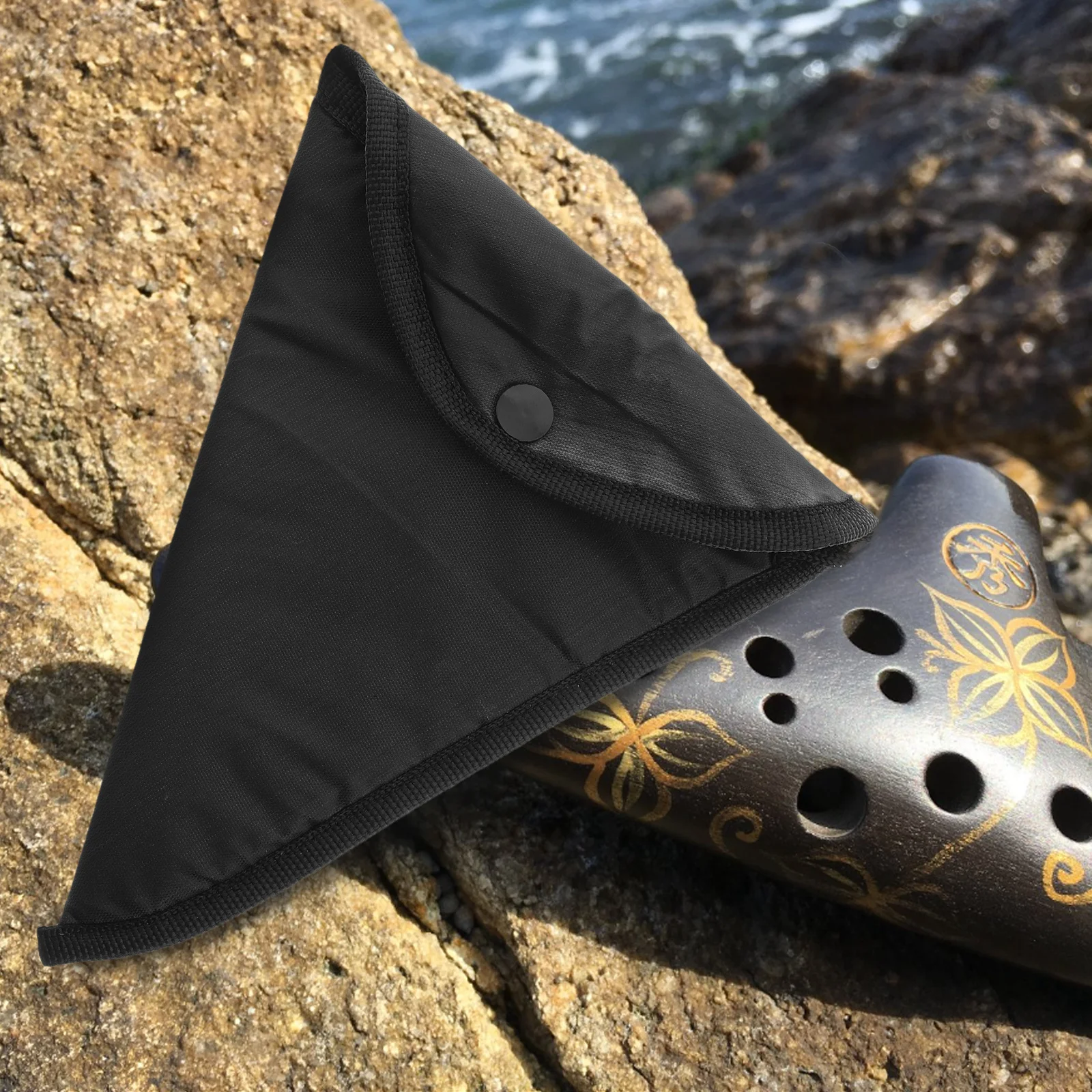 

2 Pcs Ocarina Storage Bag Gadgets Pouch 12 Holes for Protection Cloth Instrument Accessory Light Grey Travel