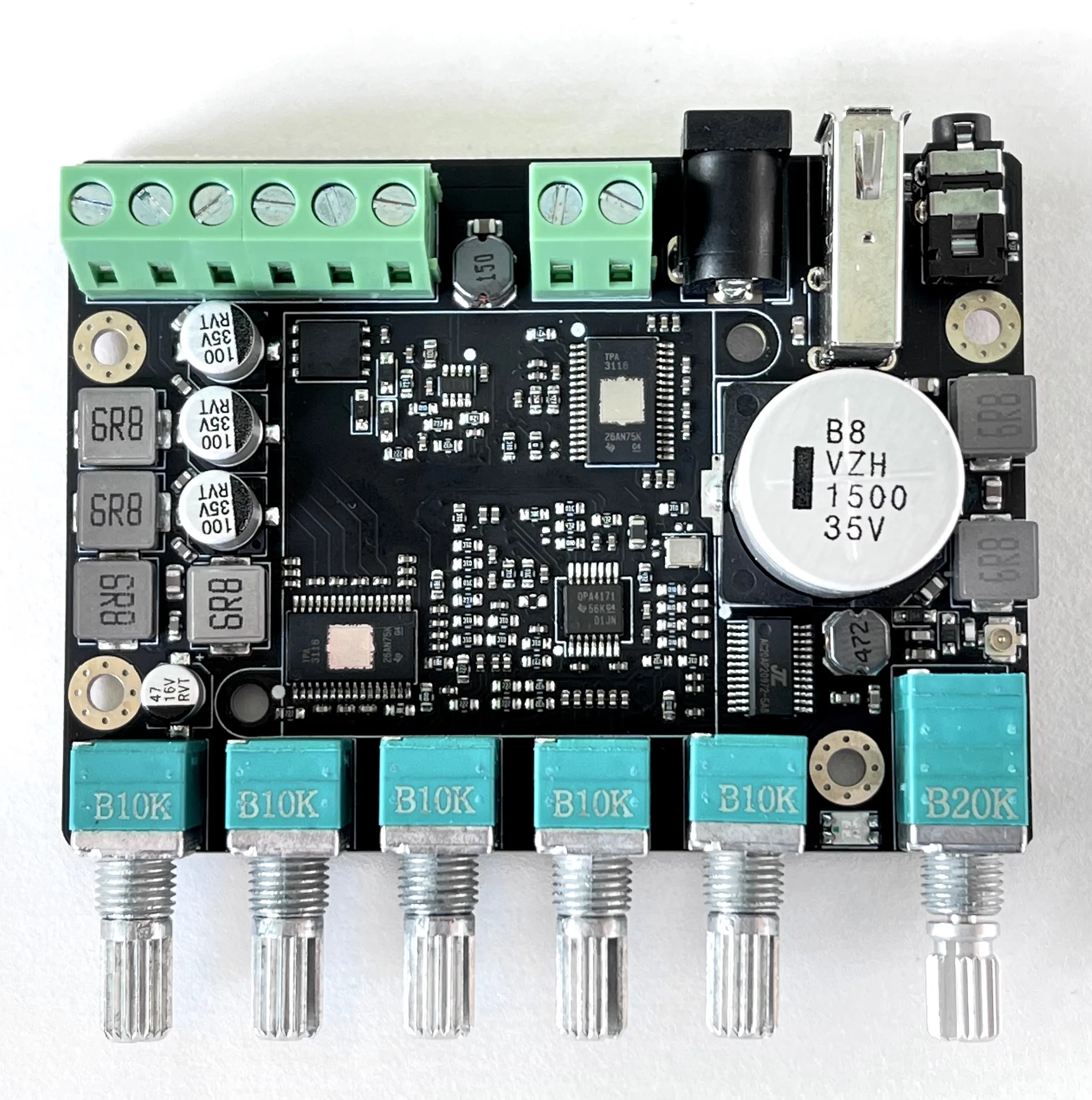 

Плата цифрового усилителя Bluetooth 2,1 TPA3116 2*50 Вт + 100 Вт, сабвуфер, регулируемая точка кроссовера, виртуальное объемное звучение