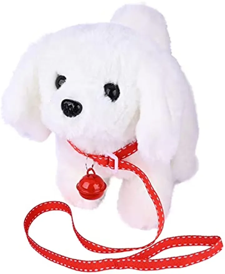 Electric Simulation Dog Plush Toys Interactive 18CM Dog Robot  Walking Barking Tail Wagging Toy for Kids Birthday Christmas Gift