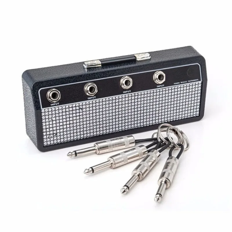 Guitar speaker keychain storage box pendant