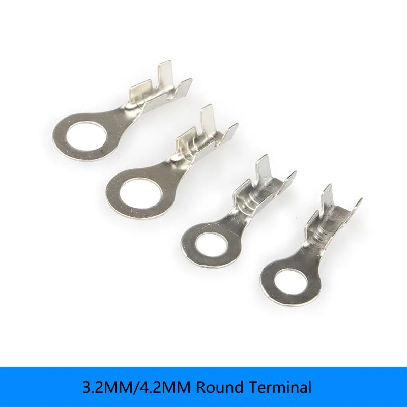 10/50 stücke 3.2/4,2 Runde Terminals Kaltpressung Terminal/Runde Nase/Crimp Kabel Verbinden/innen Durchmesser 3,2 MM 4,2 MM