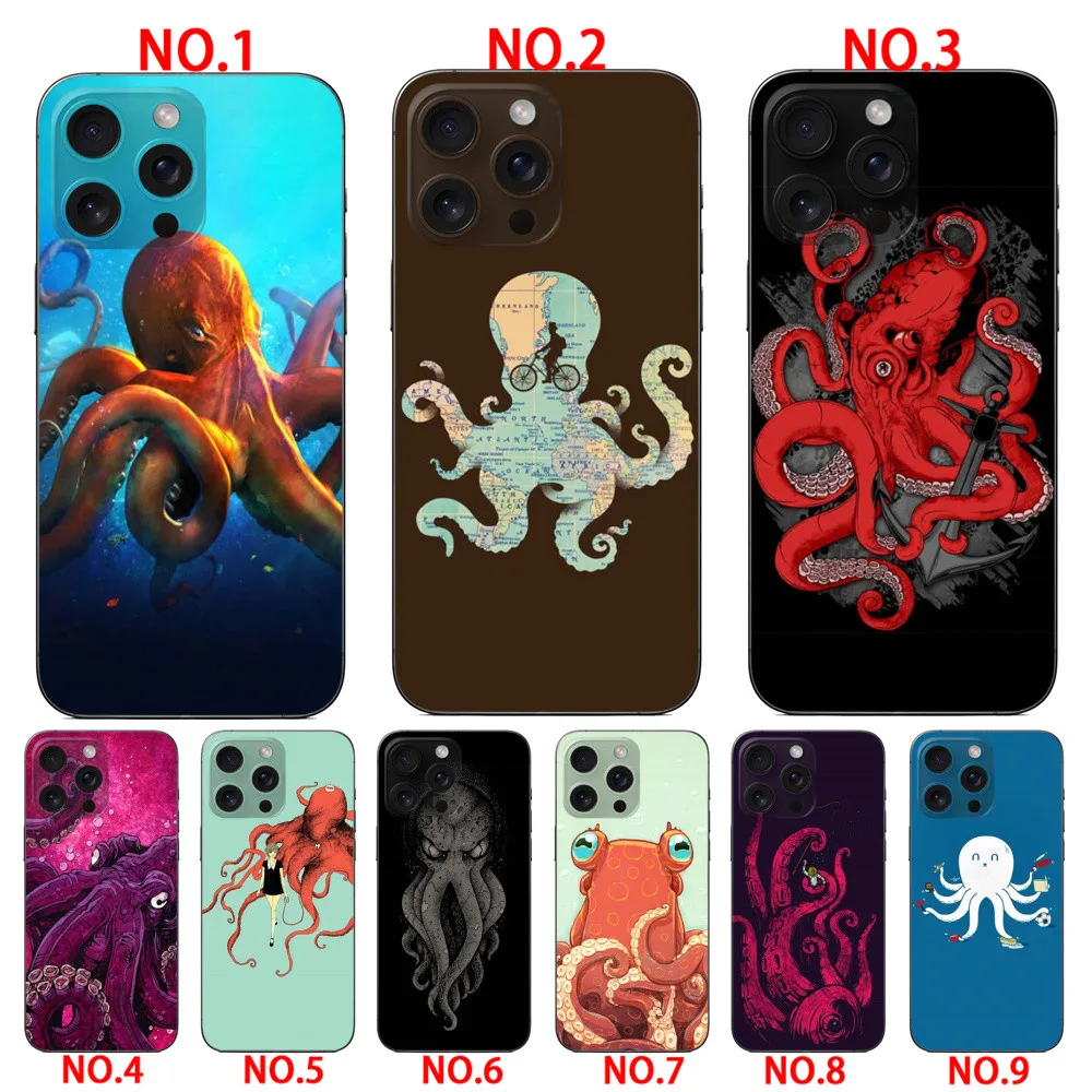 Animal octopus phone cover  for iPhone 6 6 Plus 7 8 SE 2020 SE 2022 7 Plus 8 Plus X XS XR