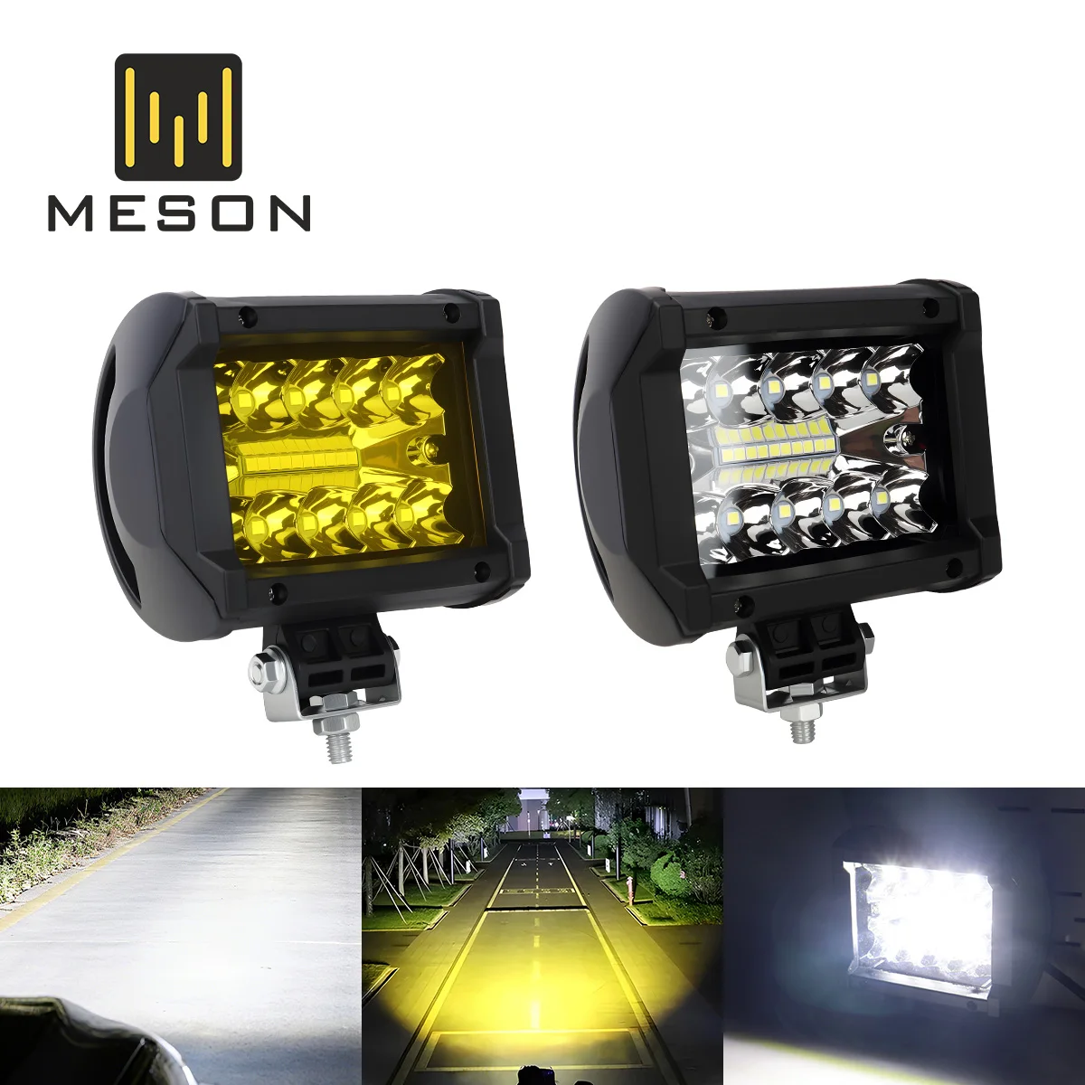 

1PC LED Car Work Light Offroad Spot Flood Combo Light Bar Off-road Driving Fog Lamp SUV ATV 12V 20SMD 60W 4x4 Boat Headlights