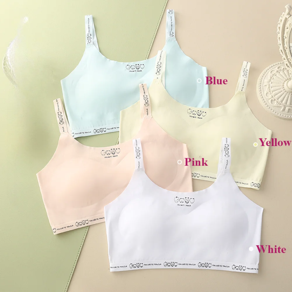

3 pcs/lot,Development period girls underwear seamless comfort girl junior high school big children bra thin student vest.