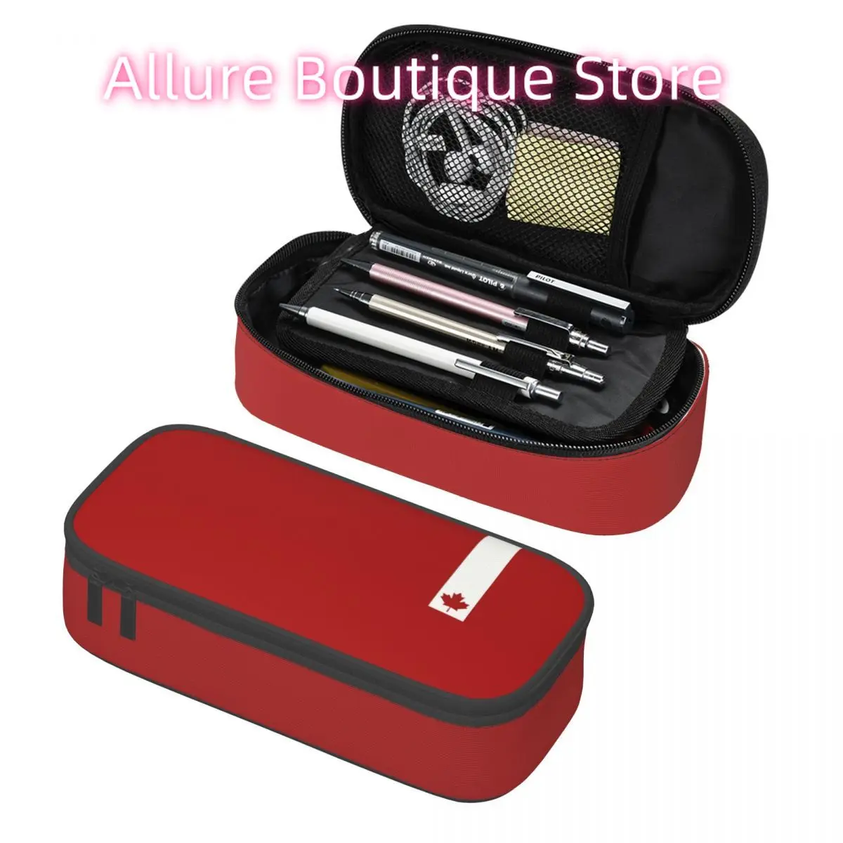 

Индивидуальные минимальные пеналы с флагом Канады для мальчиков и девочек, большая вместительная коробка для ручек Canadian Pride, сумка для канцелярских принадлежностей