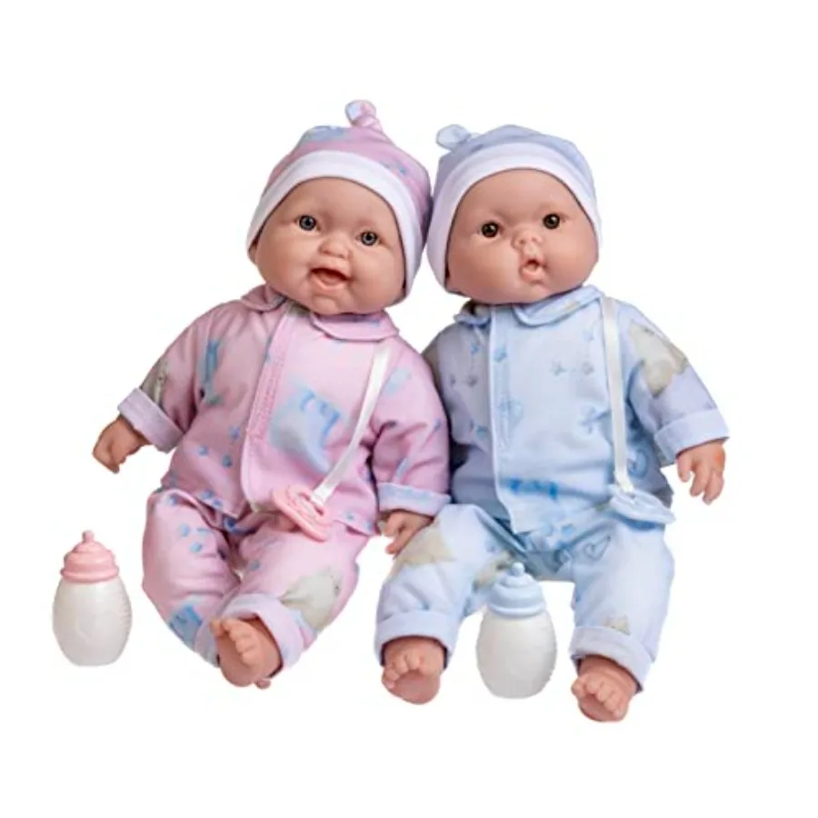 Nuevo set de regalo de gemelos de la boutique Berenguer: Muñecas bebé realistas de cuerpo blando de 3 pulgadas JC Toys - Gemelos con ropa extraíble