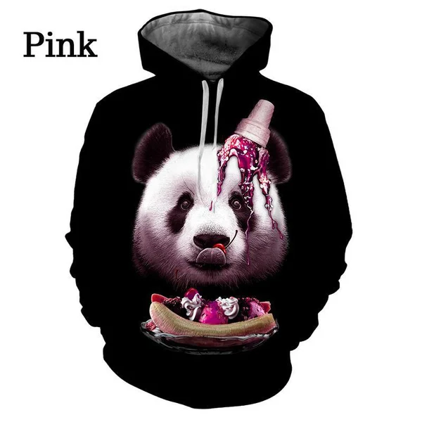 

2023 Cute Panda 3D Print Hoodie Spring Autumn Unisex Fashion 3D Hooded Pullovers Daily Casual 3D Sweatshirts