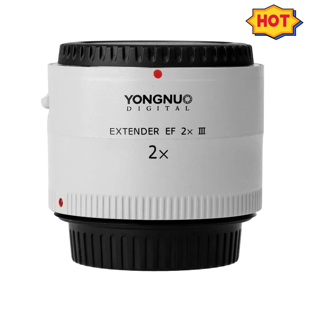 Yongnuo YN-2.0X III Fixed Focus Camera Lens 2x Teleconverter Extender Lens for Canon EOS EF Lenses