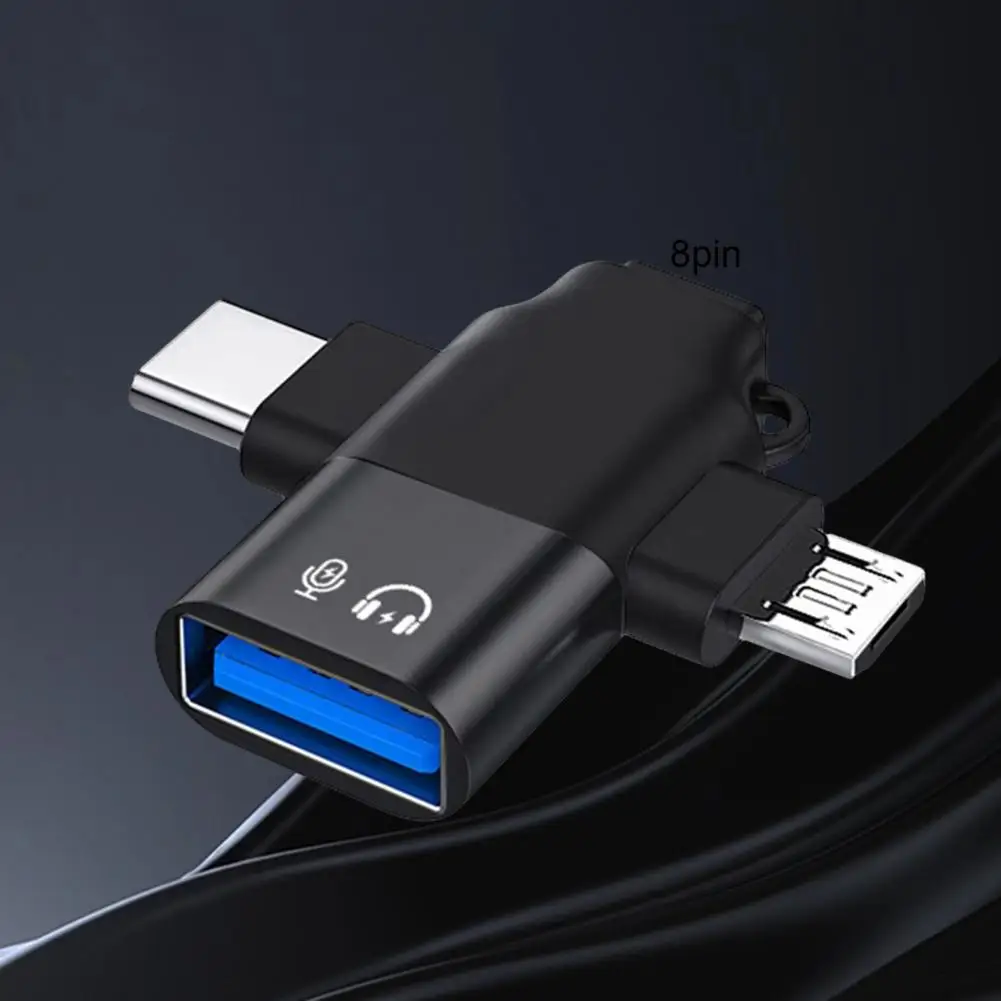 Three-in-one Otg Adapter Plug Play Otg Adapter Universal Type-c Adapter Fast Charging Data Transfer Compact Portable Micro Usb