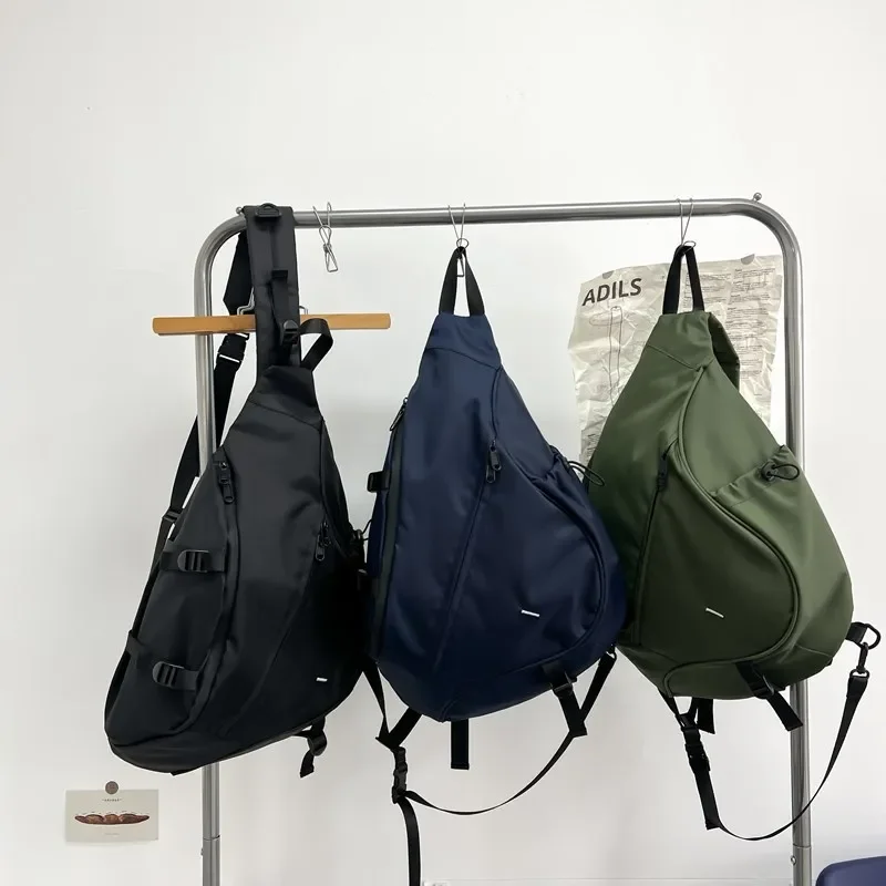 Mochila cruzada impermeable para el pecho, bolso de día informal con hombro caído, 2024