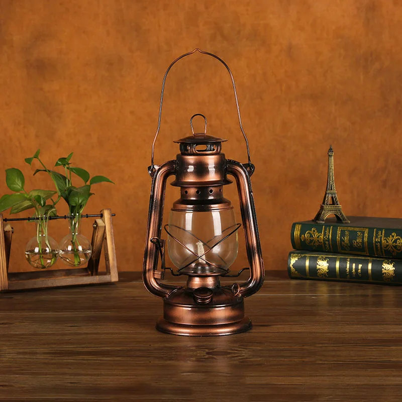 

Vintage Copper Oil Lantern - Antique Style Camping Light, Portable Fishing Lantern, Outdoor Decor, Unique Gift for Men