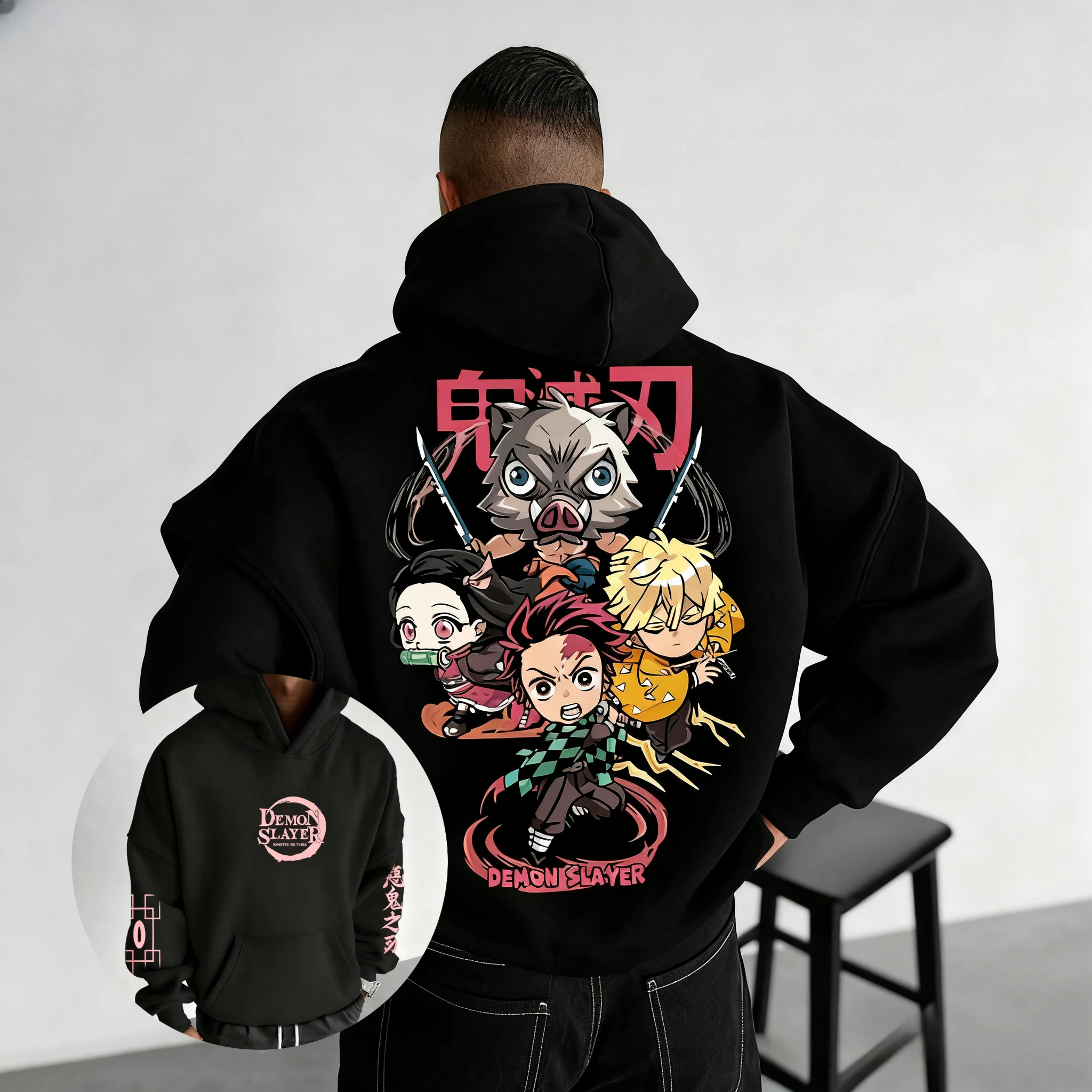 

Demon Slayer Anime Hoodie Men Women Pullover Sweatshirt Autumn Winter New Oversized Printed Jacket Streetwear Casual Hooded Y2k