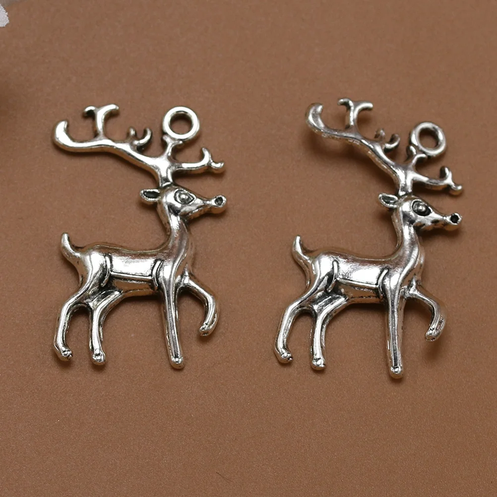 

20Pcs Alloy Pendant Charms Deer Design DIY Jewelry Making Accessories for Necklace Bracelet Earrings Keychain Crafts