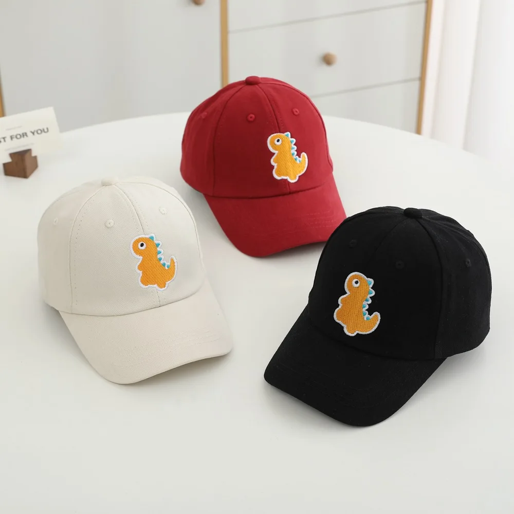 

Baby Boys Cute Dinosaur - Embroidered Baseball Caps Children Outdoor Kids Caps Sports Warm Hats