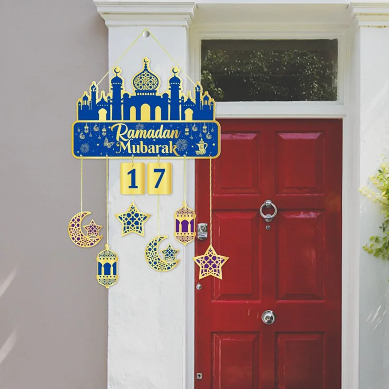 Calendarios de Adviento de vacaciones de Oriente Medio Calendarios de Adviento de vacaciones Decoración de pared de festivales para suministros de fiesta en casa