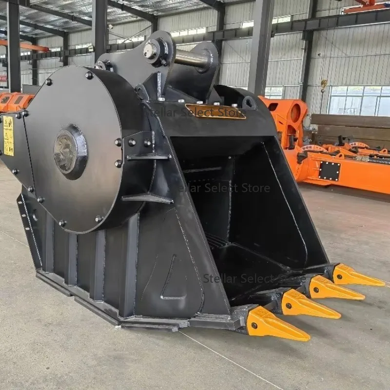 Excavator Hydraulic Breaker Suitable for Sand Gravel and Cement Adjustable Size High-efficiency Bucket.