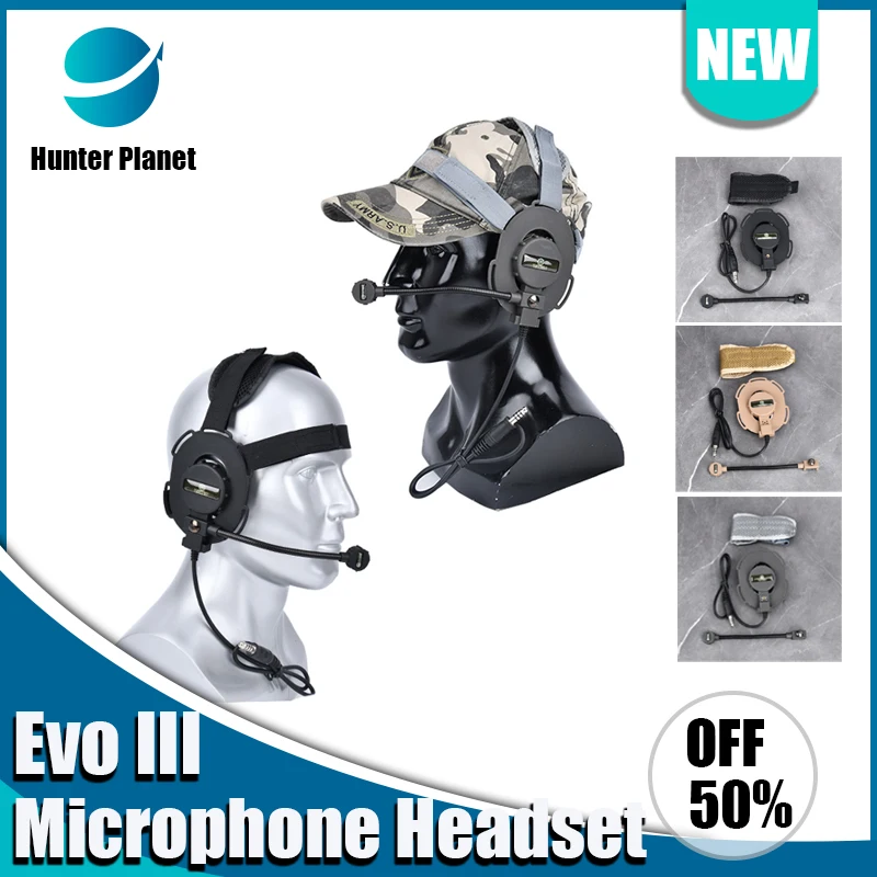 

WADSN Bowman Airsoft Evo III Microphone Tactical Shooting Headphone Airsoft Hunting Headsets