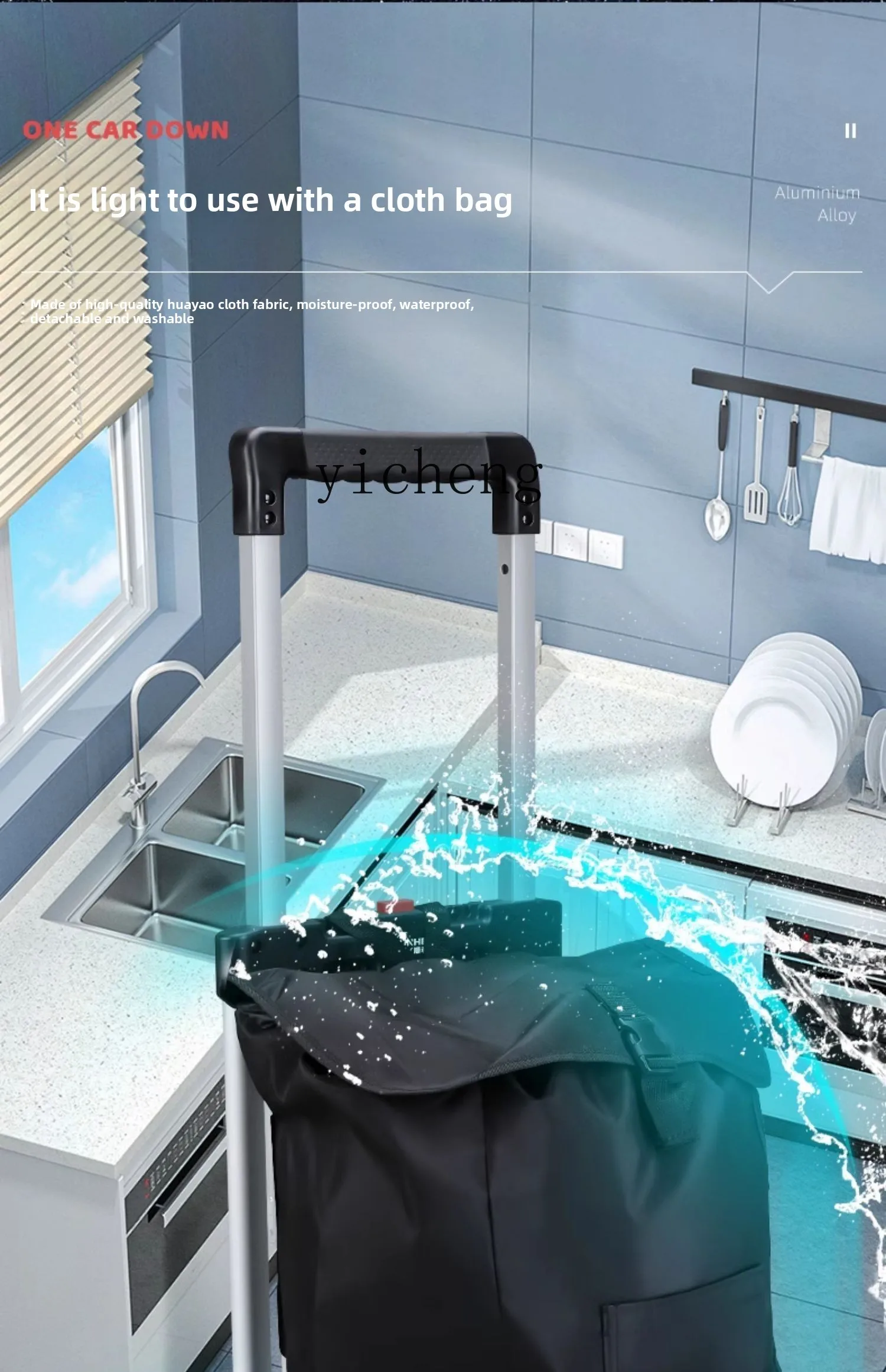 TQH hand-pulled cart folding portable pull cargo load king trolley pull cargo trailer