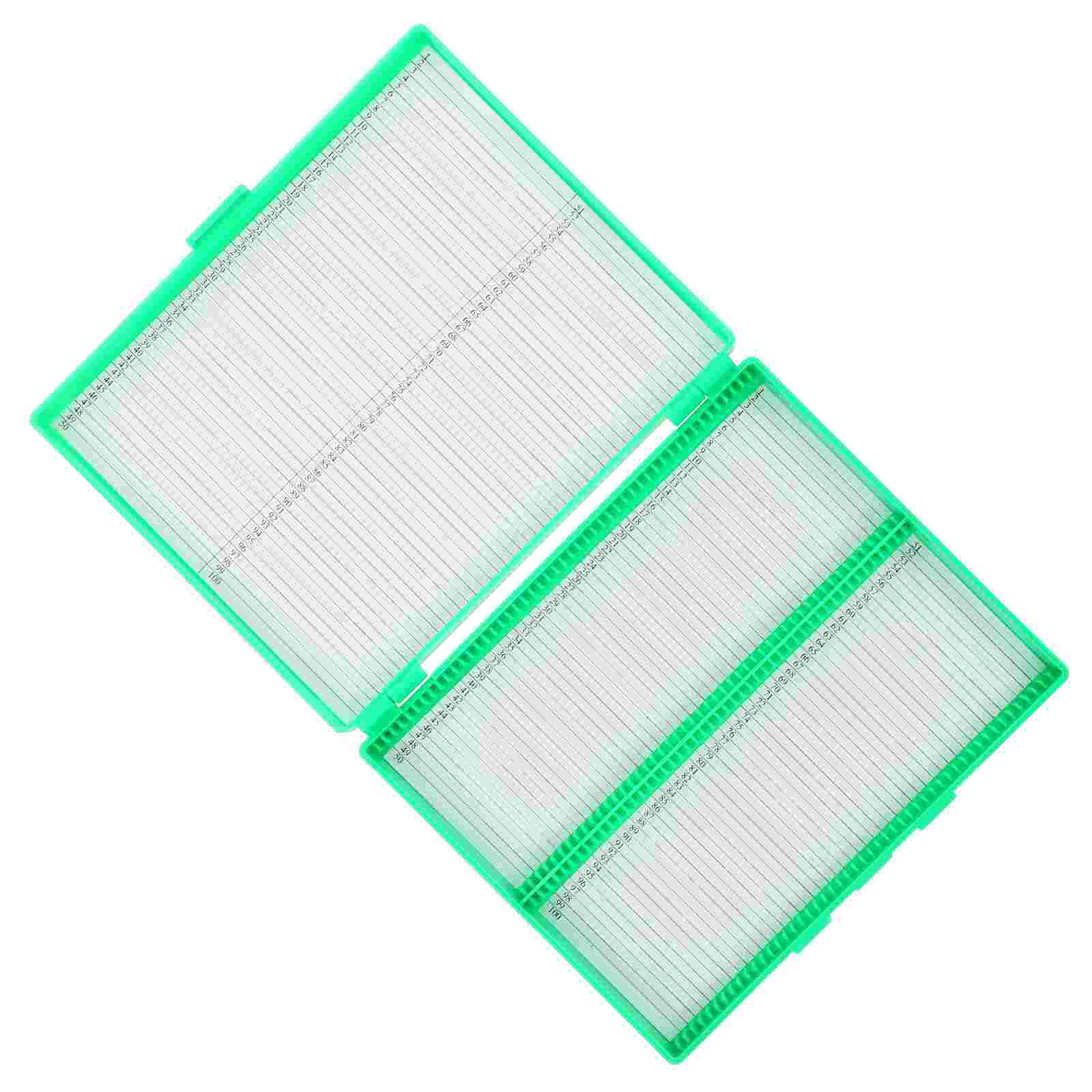 Pathology Slide Box Microscope Slides and Covers Microscopic Section Lab for Laboratory Microtome Green Coverslips