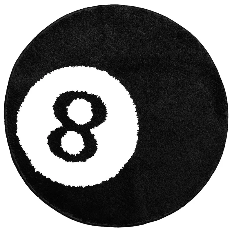 1 PCS 8 Ball Rug - 32 Inch Cool Rugs And Aesthetic Rugs For Bedroom & Living Room