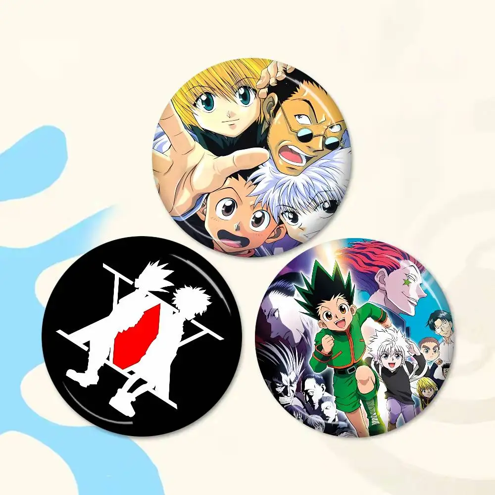Anime Hunter X Hunter 58mm Handmade Brooch Cartoon Cosplay Badge on Backpack Jewelry Accessories Gifts