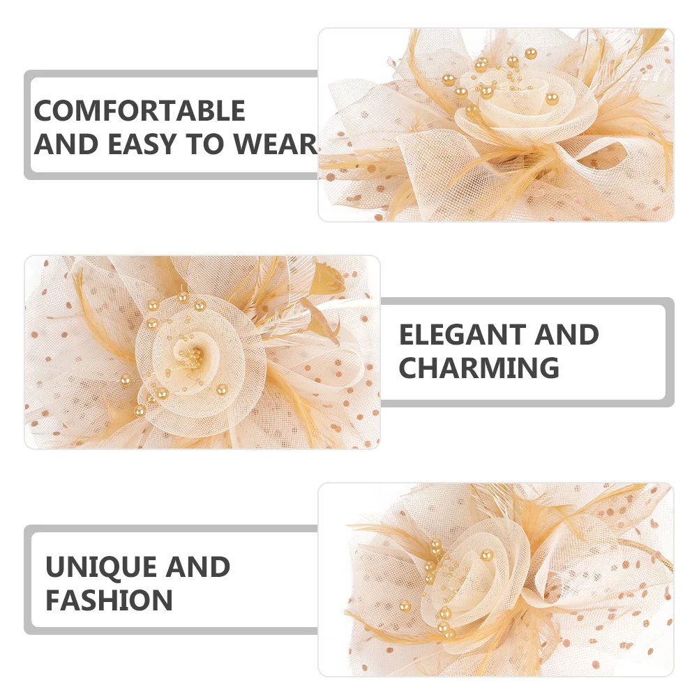 

Elegant Banquet Hat Fascinator Headpiece for Women Wedding Bridal Party Decor Lightweight Durable Hair Accessories