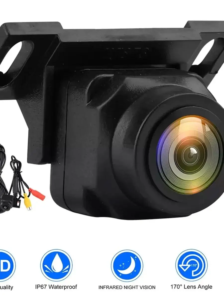 Caméra de recul de voiture 1080P 170 ° Caméra de recul pour stationnement automatique, grand Angle réglable, Anti-interférence, Vision nocturne, étanche, nouveau