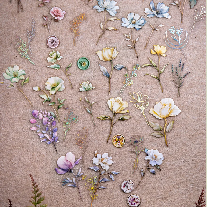 Mr. Paper 2Style 75Pcs/bag Botanical Handmade DIY Sticker Pack Creative Handbook Scrapbook Stickers