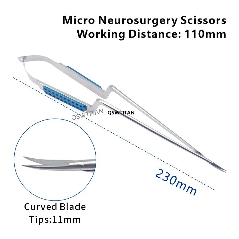 Neurosurgery Micro Scissors Surgical Instruments Stainless Steel Microsurgical Scissors Instruments