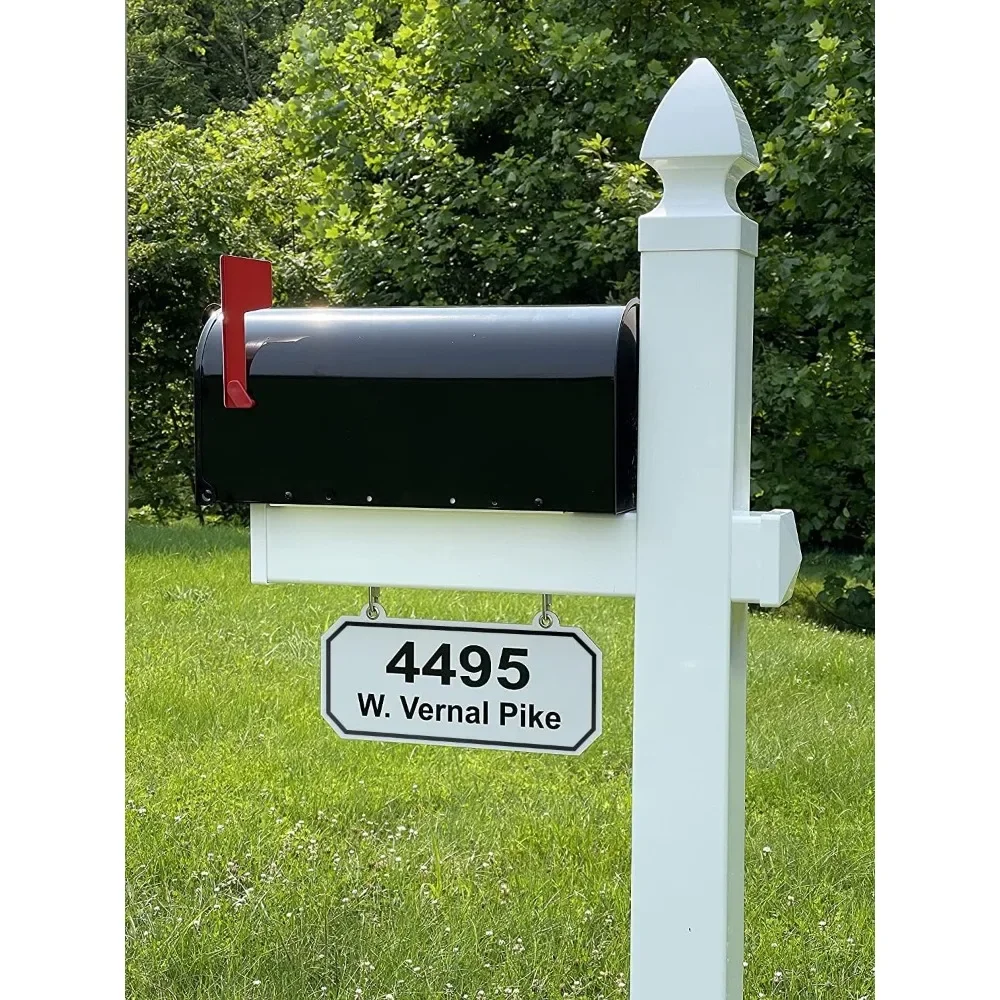 The Loudon Vinyl/PVC Mailbox Post No Dig System (Includes Mailbox) mail box outdoor