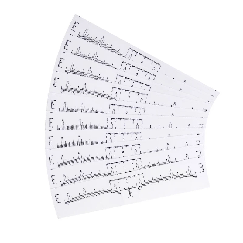 100/50/10pc Disposable Tattoo Eyebrow Ruler Sticker Adhesive Microblading Tattoo Measurement Tool for Permanent Makeup Accessory